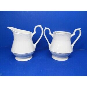 Johnson Brothers Richmond White Creamer And Sugar Dish No Lid GUC